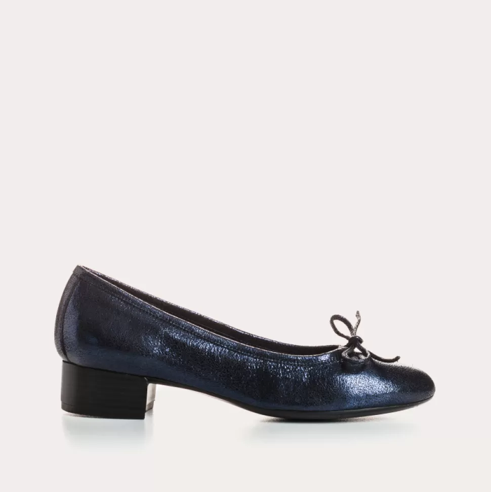 Ballerines^Reqins Ballerines Alma Crack Metallique, Nuit