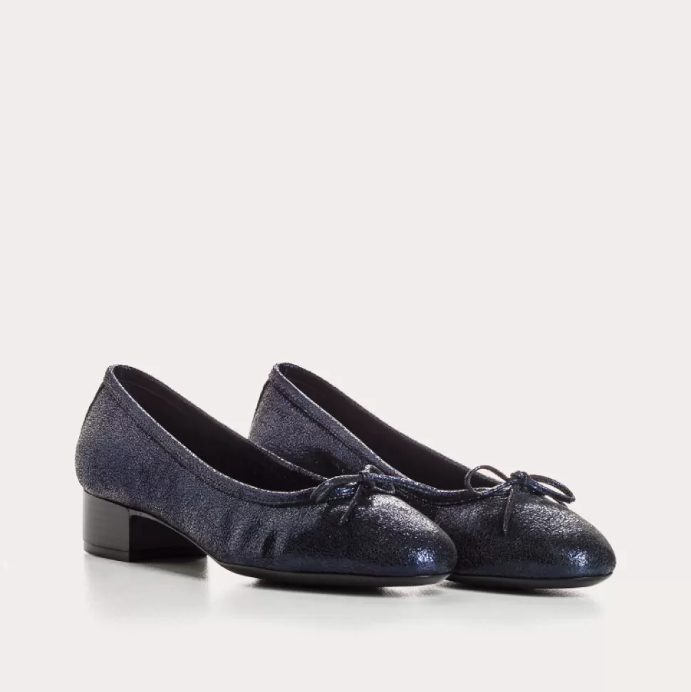 Ballerines^Reqins Ballerines Alma Crack Metallique, Nuit