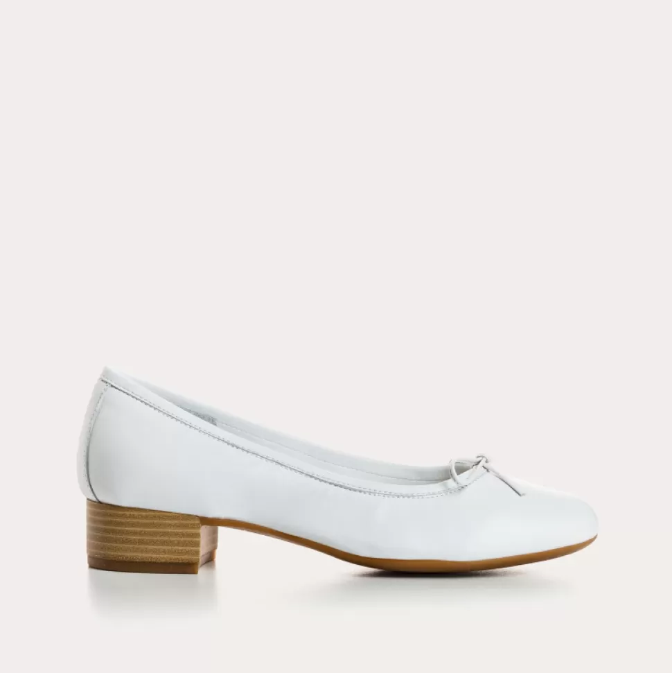 Ballerines^Reqins Ballerines Alma Cuir Blanc, Blanc