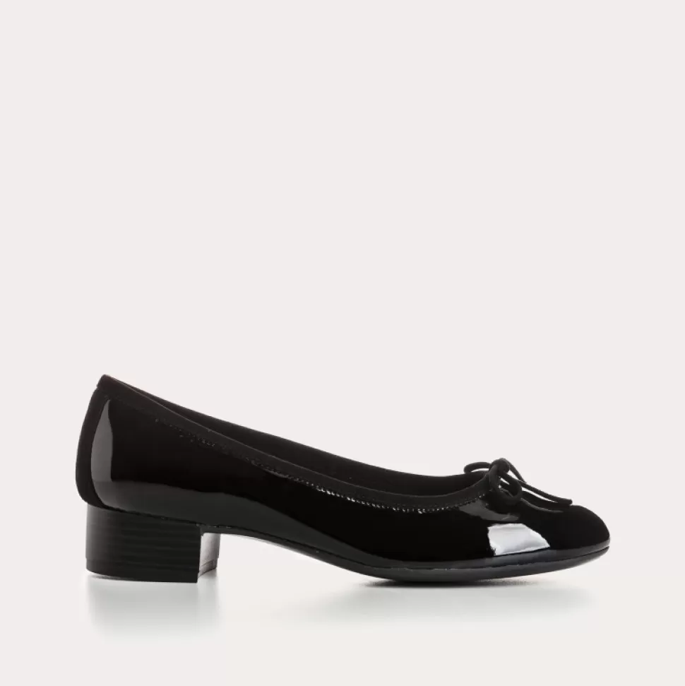 Ballerines^Reqins Ballerines Alma Vernis Noir, Noir