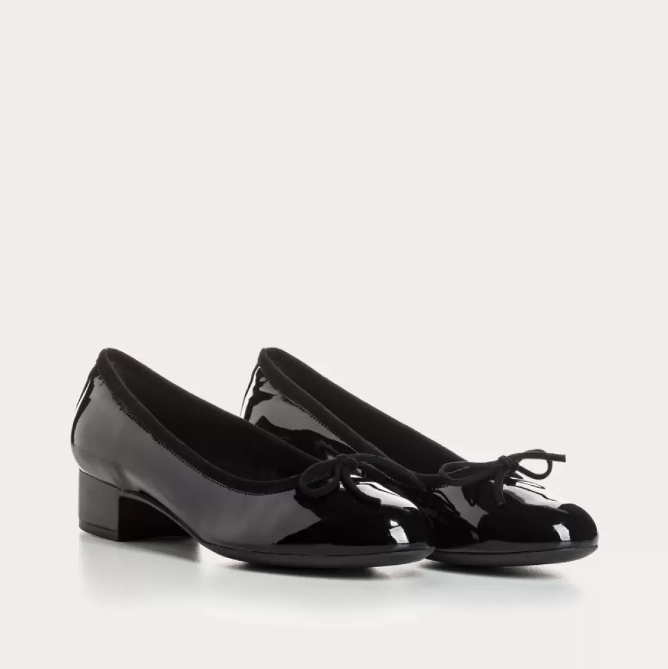 Ballerines^Reqins Ballerines Alma Vernis Noir, Noir