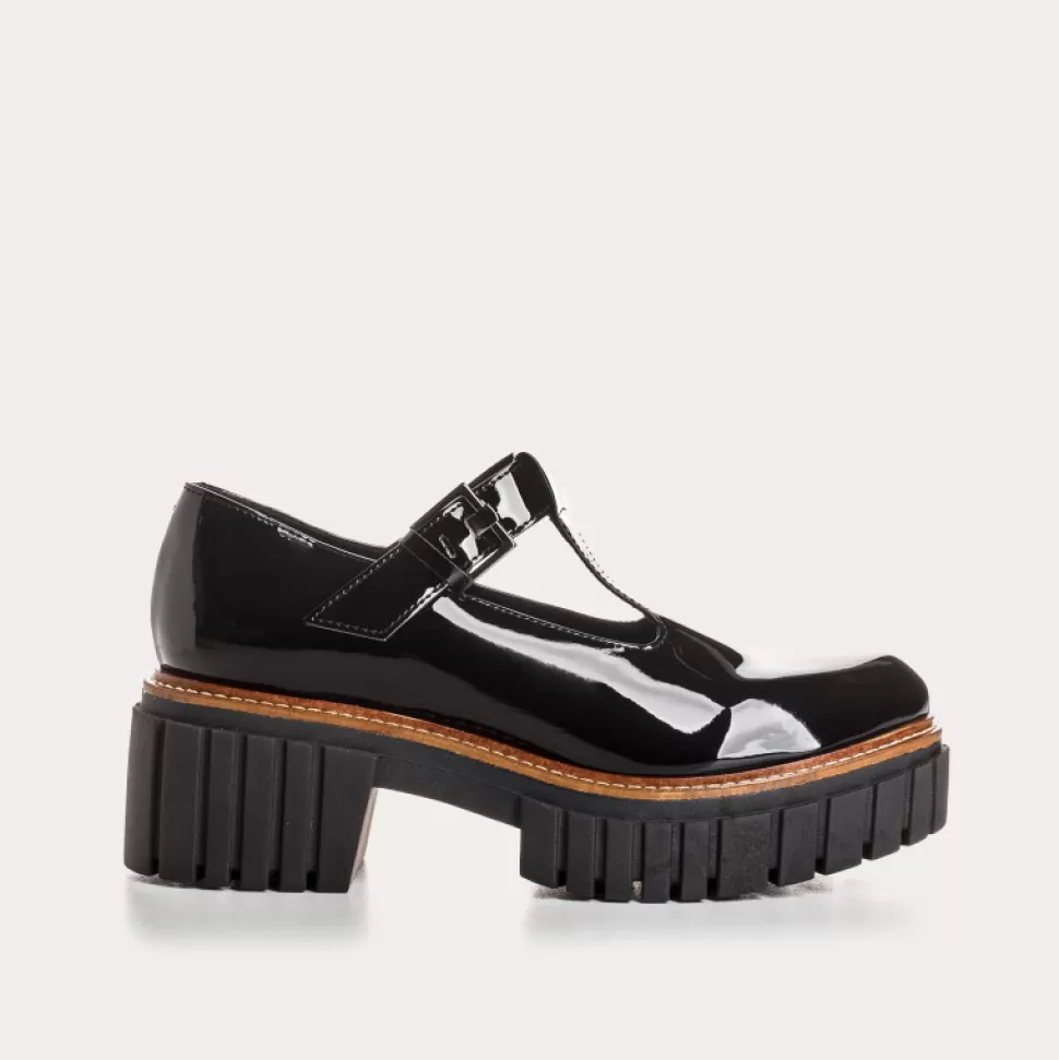 Ballerines^Reqins Ballerines Bianca Vernis Noir, Noir