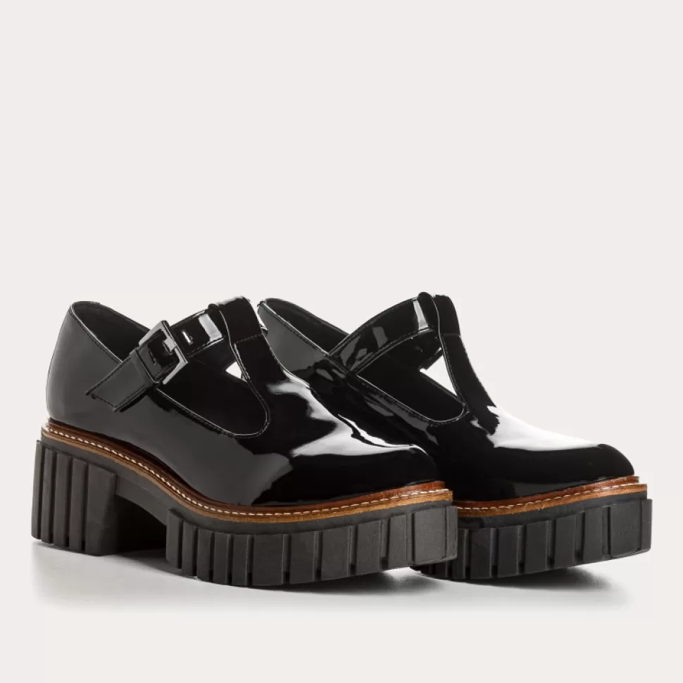 Ballerines^Reqins Ballerines Bianca Vernis Noir, Noir