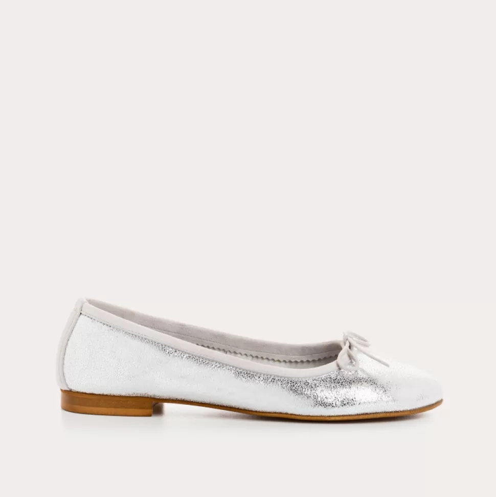Ballerines^Reqins Ballerines Carmen Crack Cc Argent, Metallique