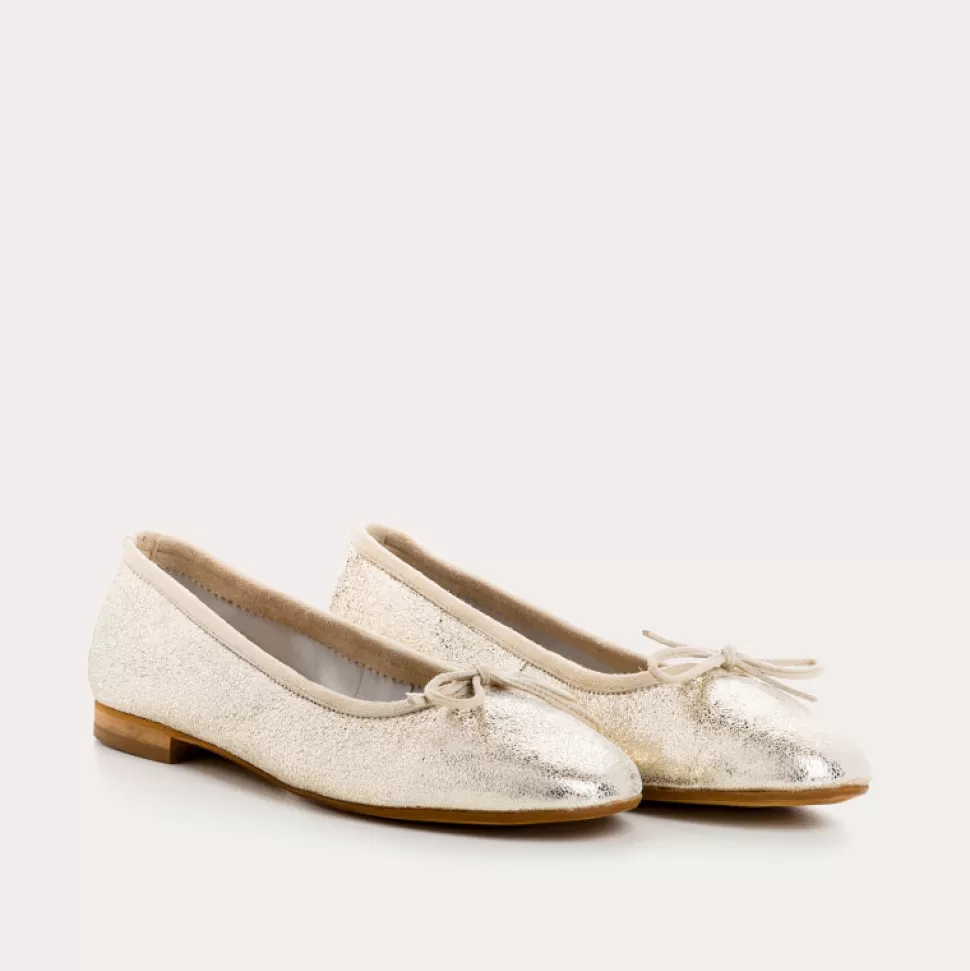 Ballerines^Reqins Ballerines Carmen Crack Cc Metallique, Platine