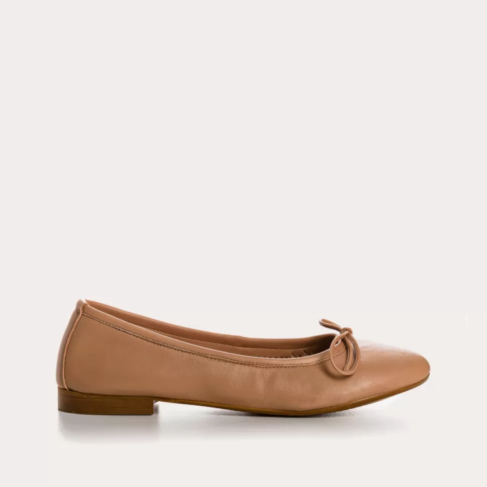 Ballerines^Reqins Ballerines Carmen Cuir Beige, Sable