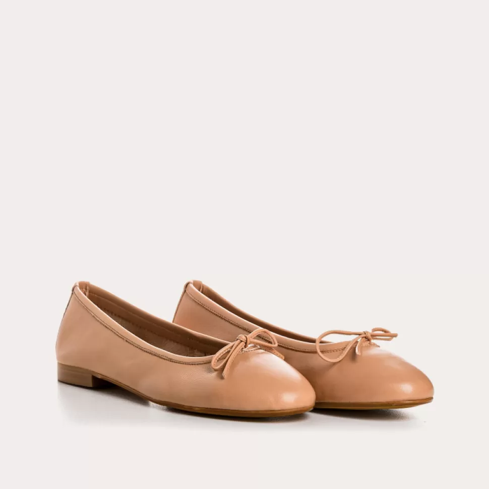 Ballerines^Reqins Ballerines Carmen Cuir Beige, Sable