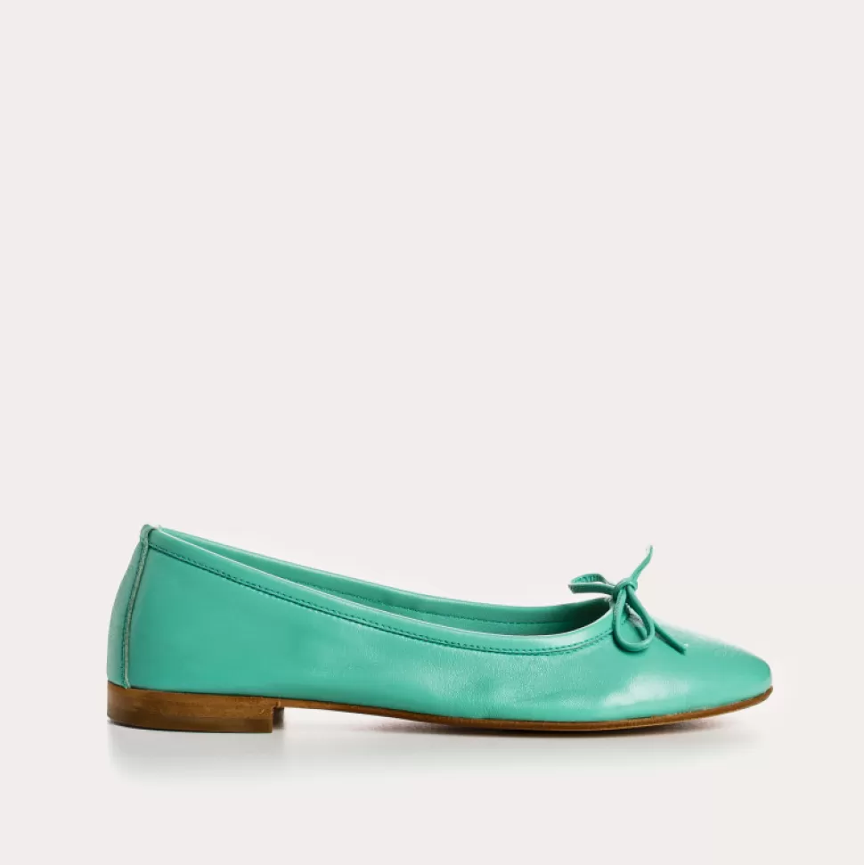 Ballerines^Reqins Ballerines Carmen Cuir Cc Aqua