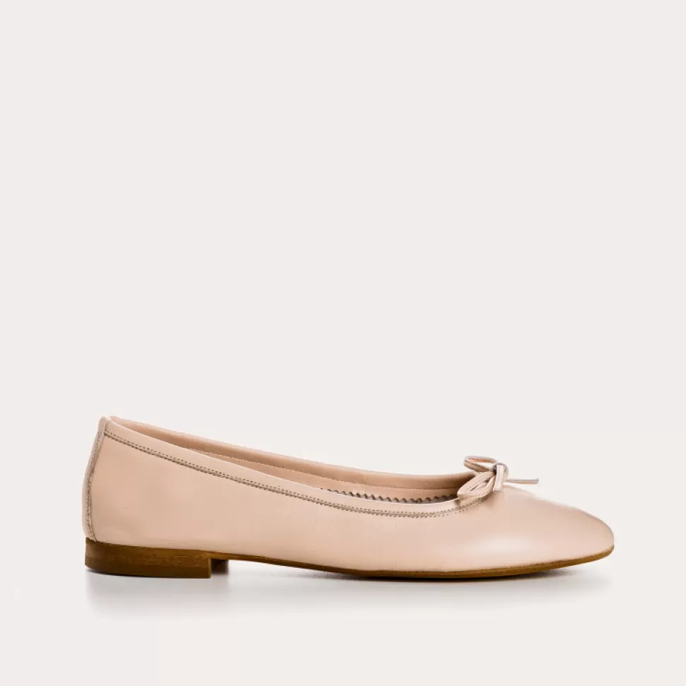 Ballerines^Reqins Ballerines Carmen Cuir Cc Rose, Chair
