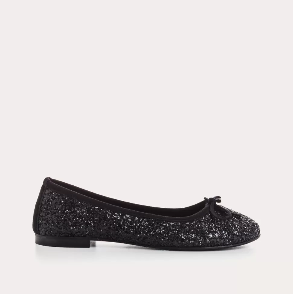Ballerines^Reqins Ballerines Carmen Glitter Cc Noir