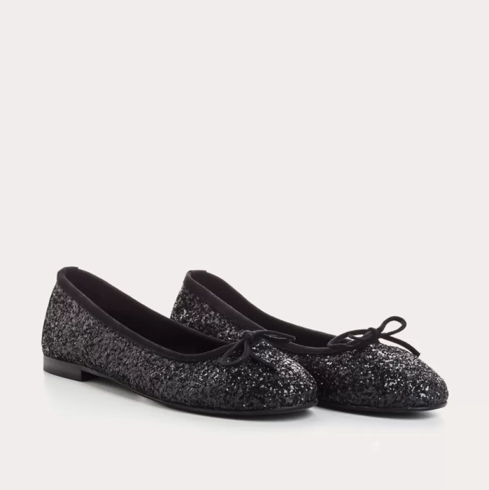 Ballerines^Reqins Ballerines Carmen Glitter Cc Noir