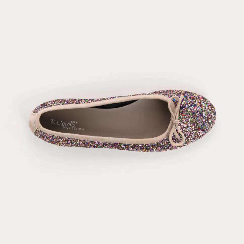Ballerines^Reqins Ballerines Carmen Glitter Cc Multicolore, Rainbow