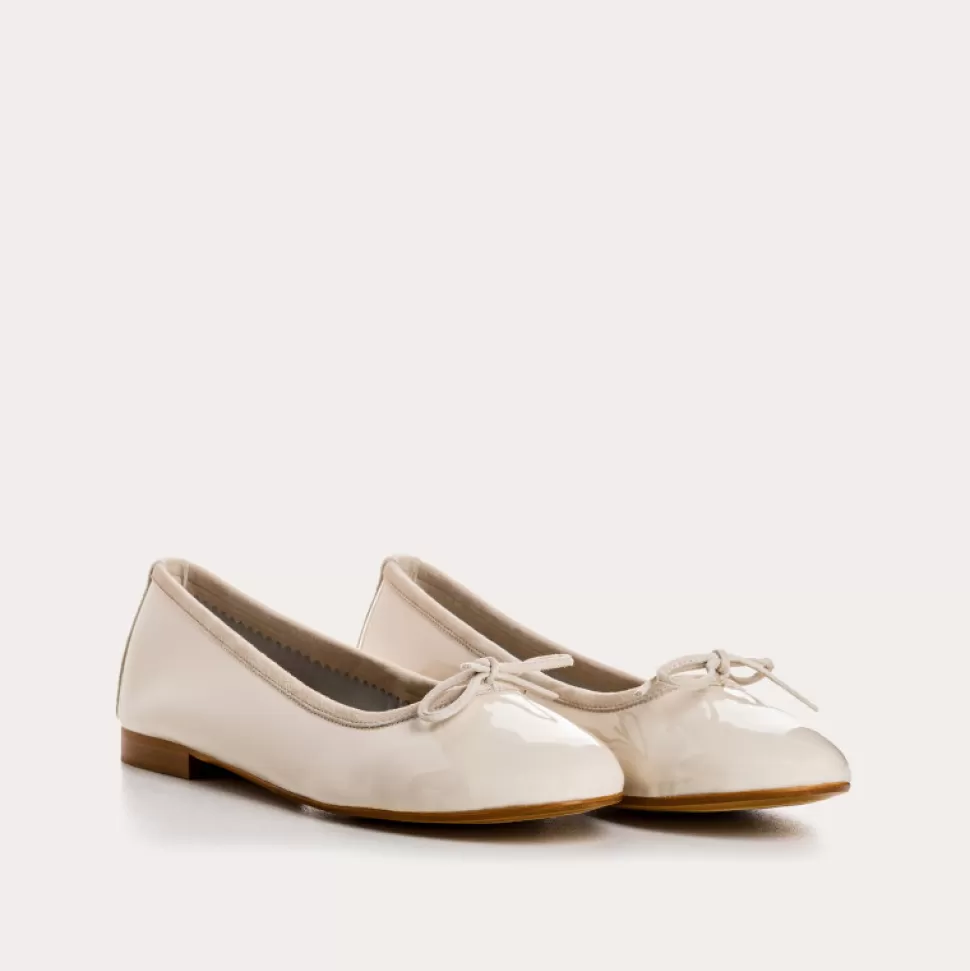 Ballerines^Reqins Ballerines Carmen Vernis Beige, Ecru