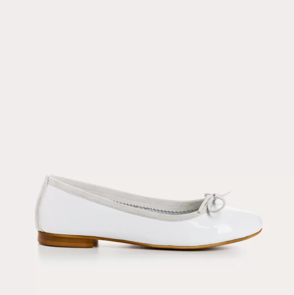 Ballerines^Reqins Ballerines Carmen Vernis Cc Blanc, Blanc