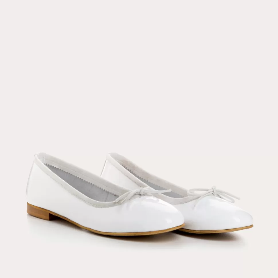Ballerines^Reqins Ballerines Carmen Vernis Cc Blanc, Blanc