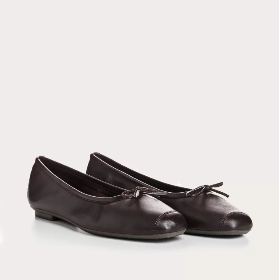 Ballerines^Reqins Ballerines Harmony Cuir Marron, Marron