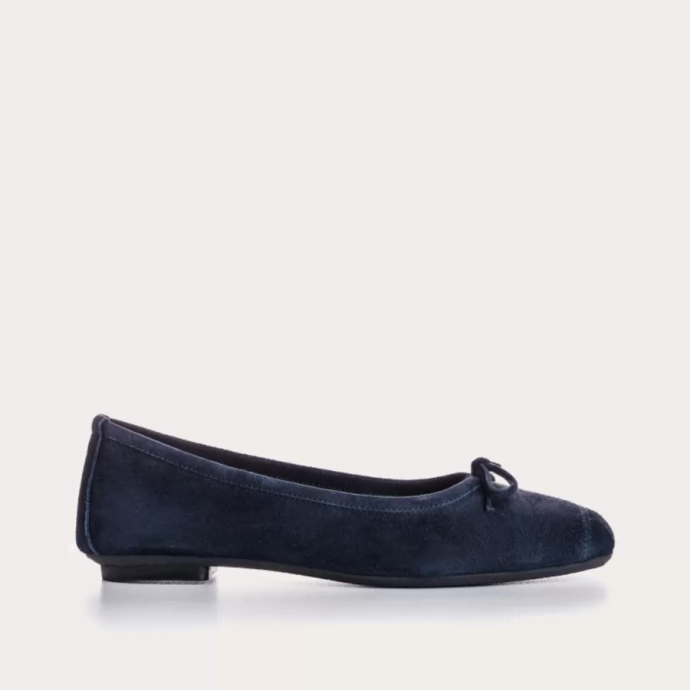 Ballerines^Reqins Ballerines Harmony Cuir Velours Cc Bleu
