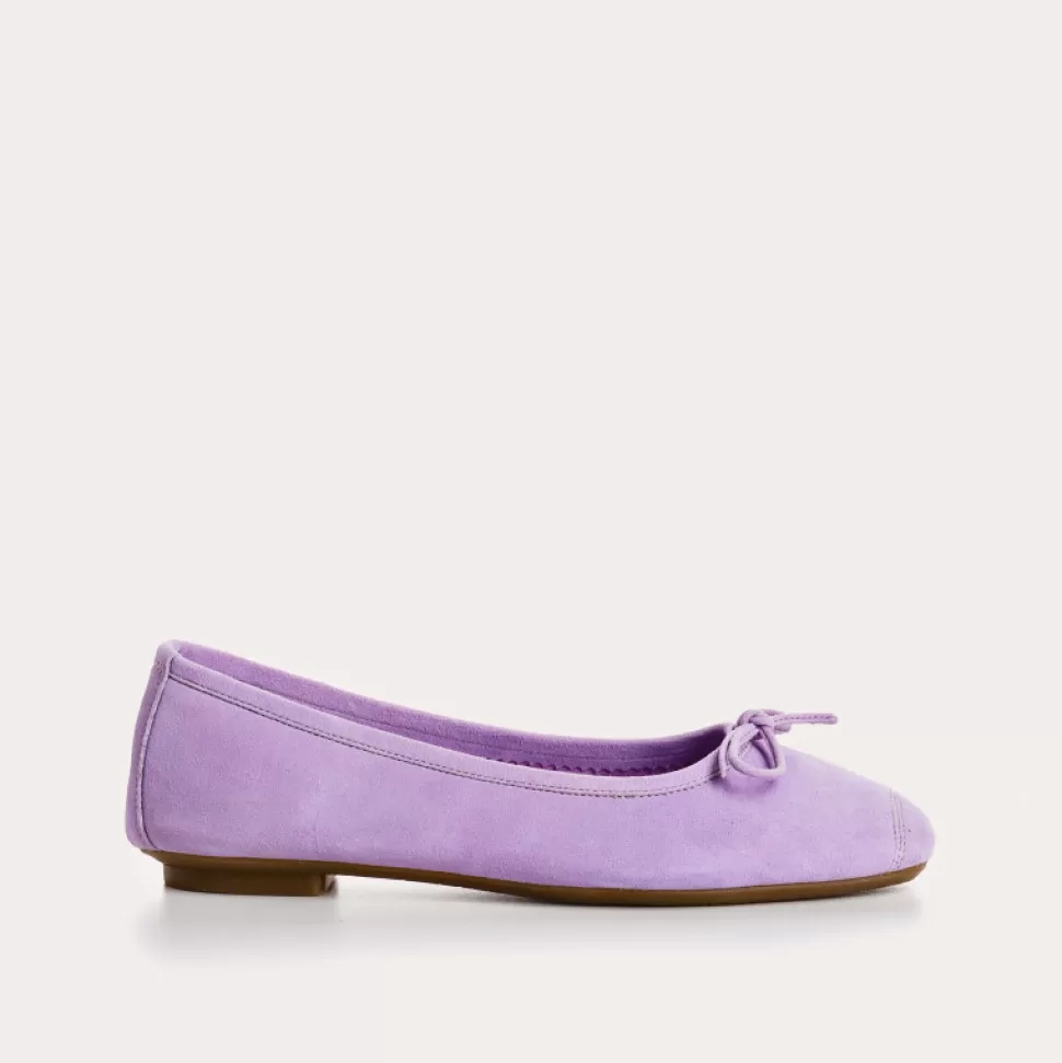 Ballerines^Reqins Ballerines Harmony Cuir Velours Cc Lavande