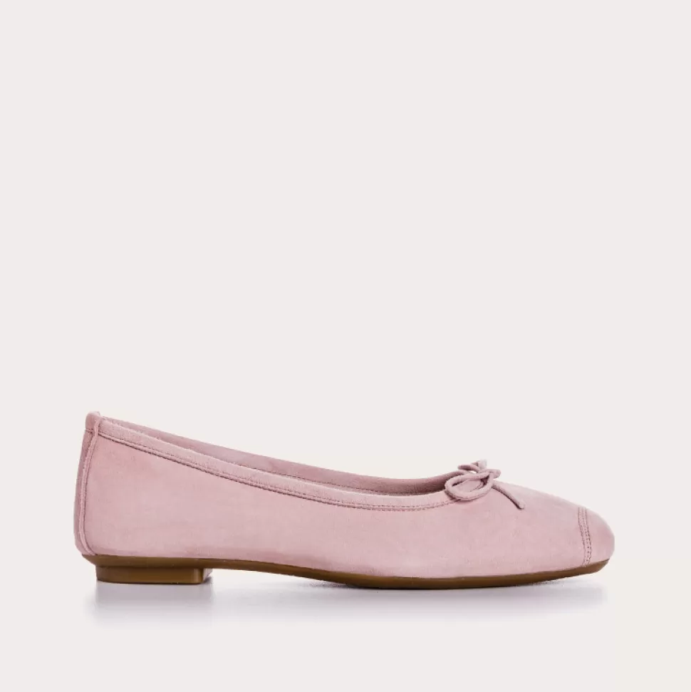 Ballerines^Reqins Ballerines Harmony Cuir Velours Cc Rose, Rose
