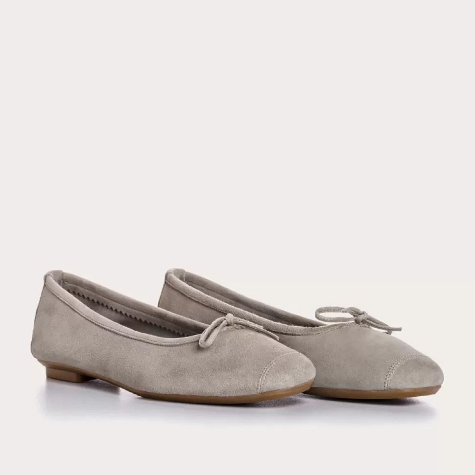 Ballerines^Reqins Ballerines Harmony Cuir Velours Cc Cactus