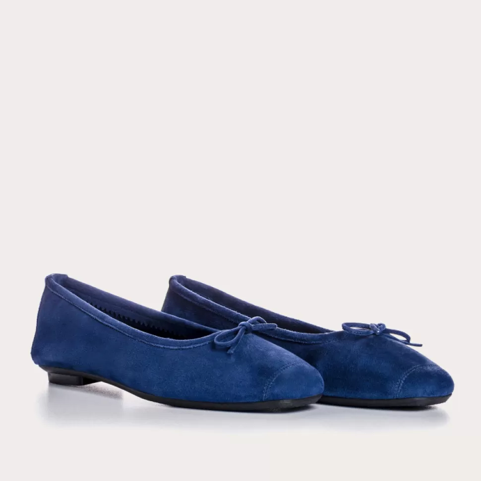 Ballerines^Reqins Ballerines Harmony Cuir Velours Cc Ocean