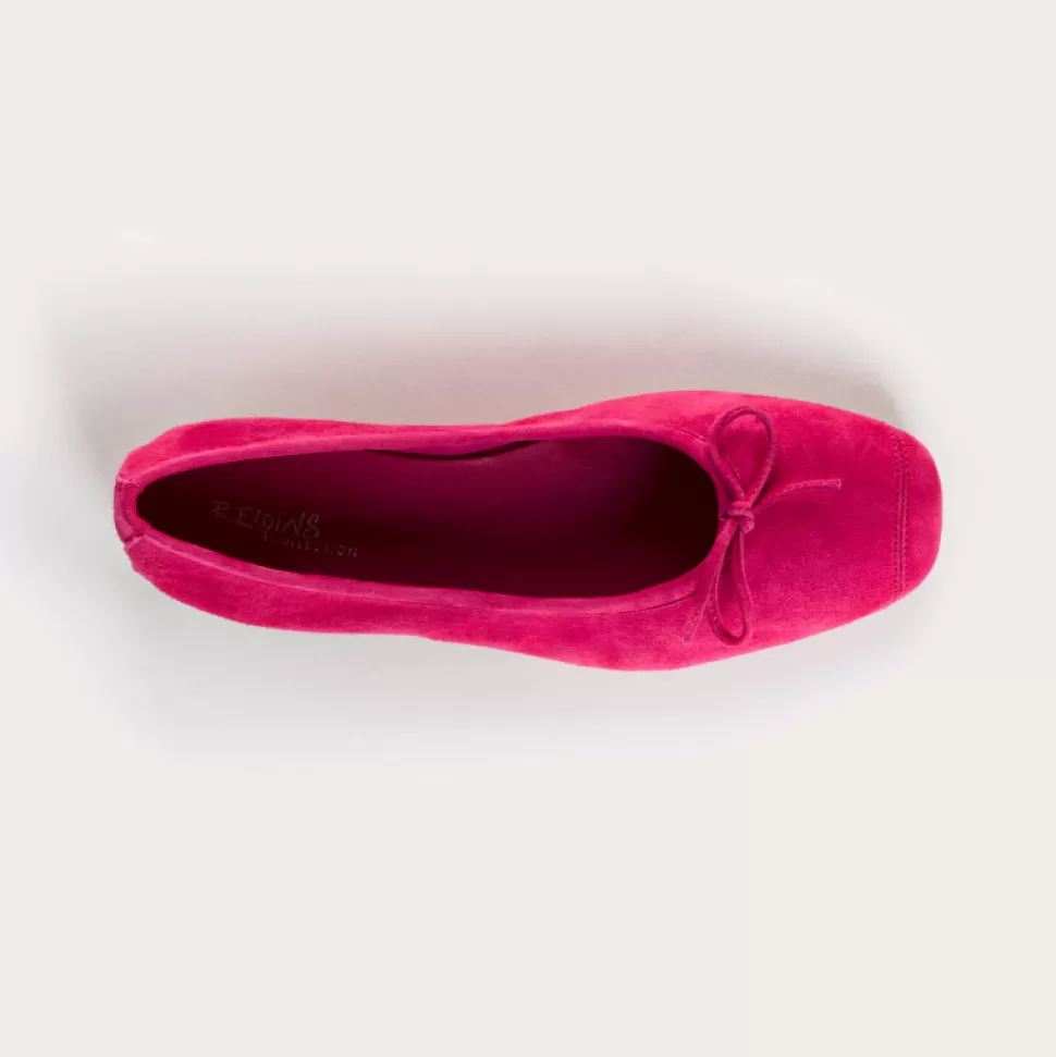 Ballerines^Reqins Ballerines Harmony Cuir Velours Cc Fuchsia, Rose