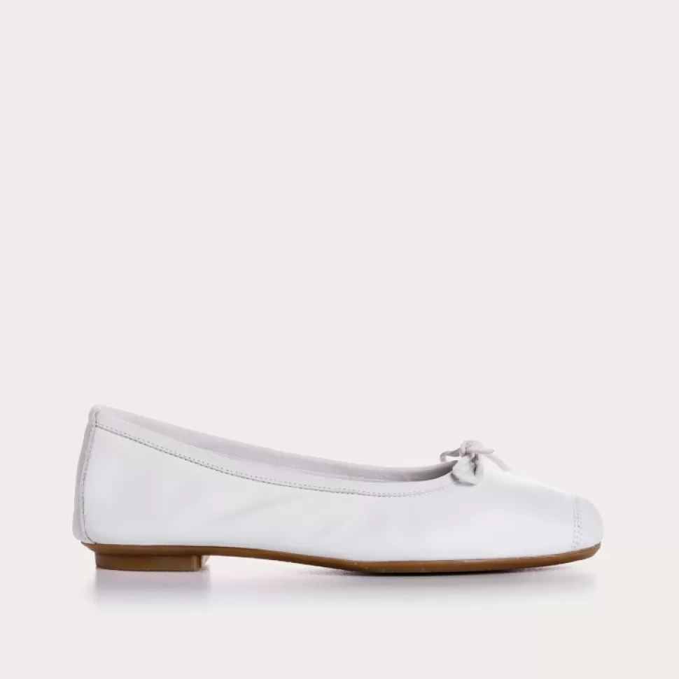 Ballerines^Reqins Ballerines Harmony Cuir/Cuir Velours Cc Blanc, Blanc