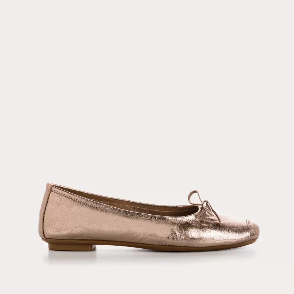 Ballerines^Reqins Ballerines Harmony Eclat Metallique, Champagne