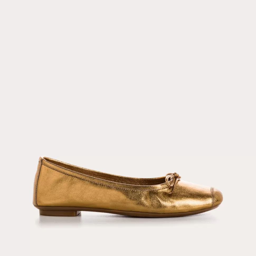 Ballerines^Reqins Ballerines Harmony Eclat Metallique, Laiton