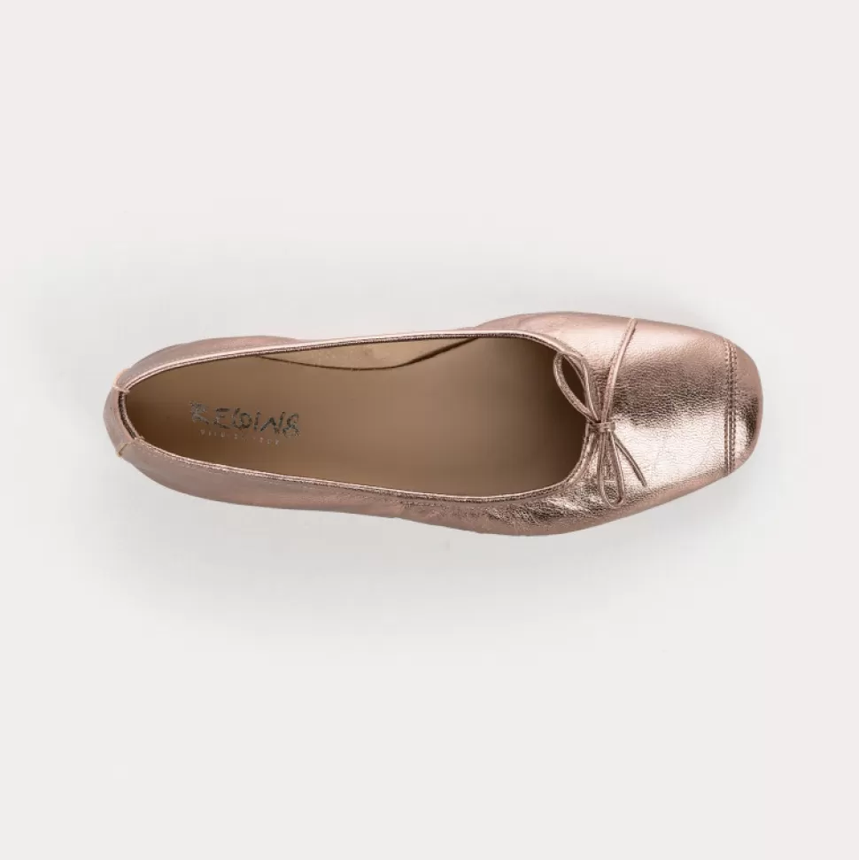Ballerines^Reqins Ballerines Harmony Eclat Metallique, Champagne