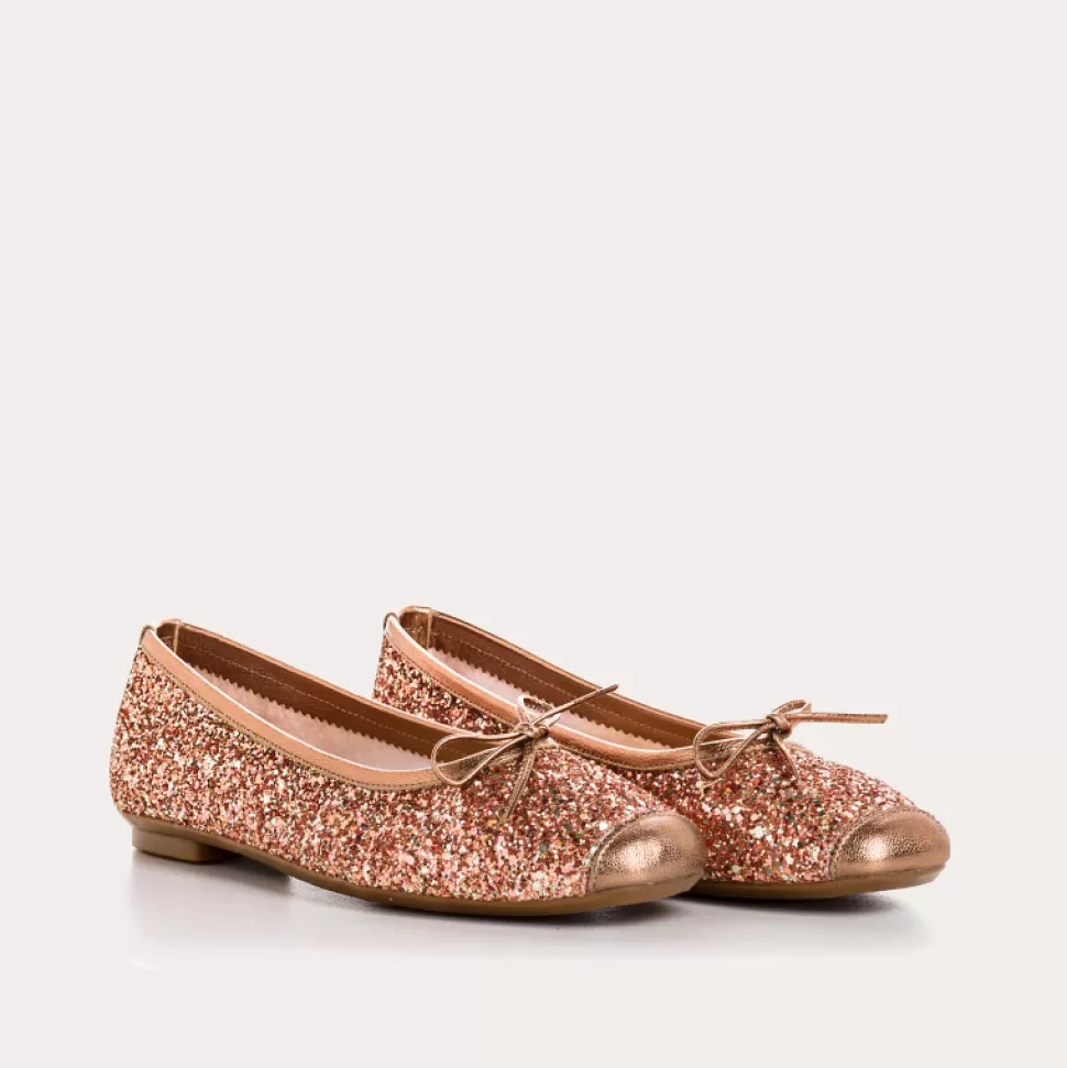 Ballerines^Reqins Ballerines Harmony Glitter Cuivre, Metallique
