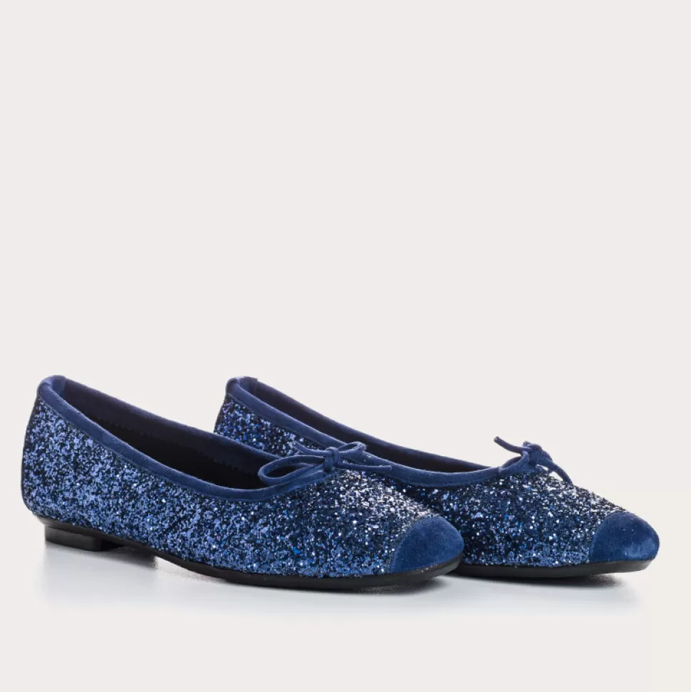Ballerines^Reqins Ballerines Harmony Glitter Bleu, Ocean