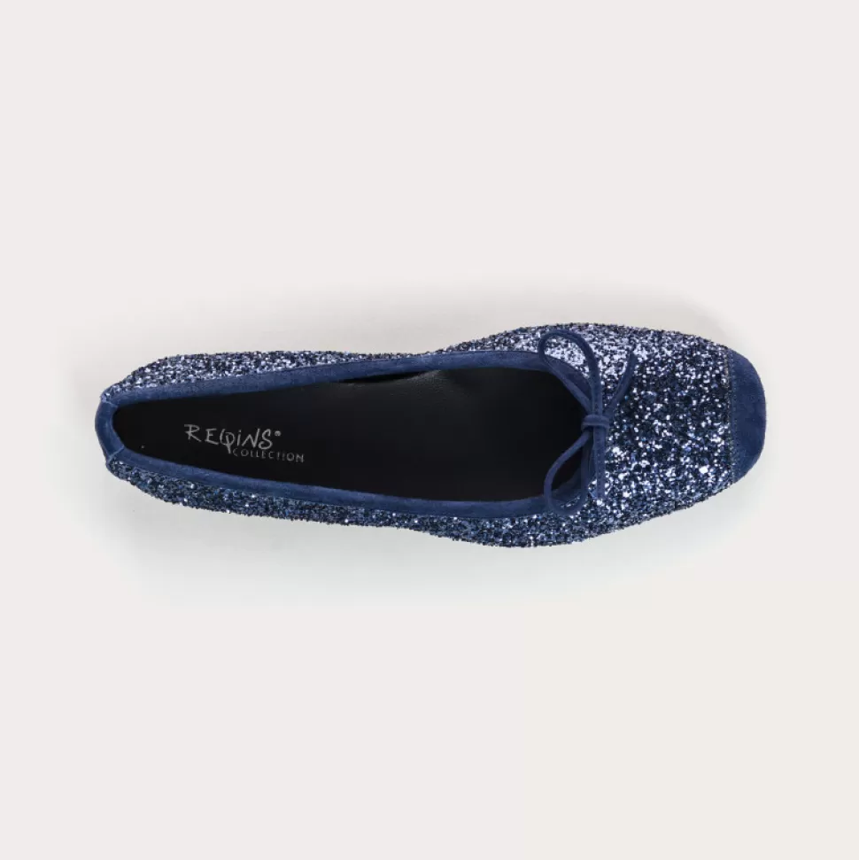 Ballerines^Reqins Ballerines Harmony Glitter Bleu, Ocean