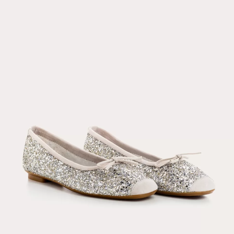 Ballerines^Reqins Ballerines Harmony Glitter Cc Metallique, Ice