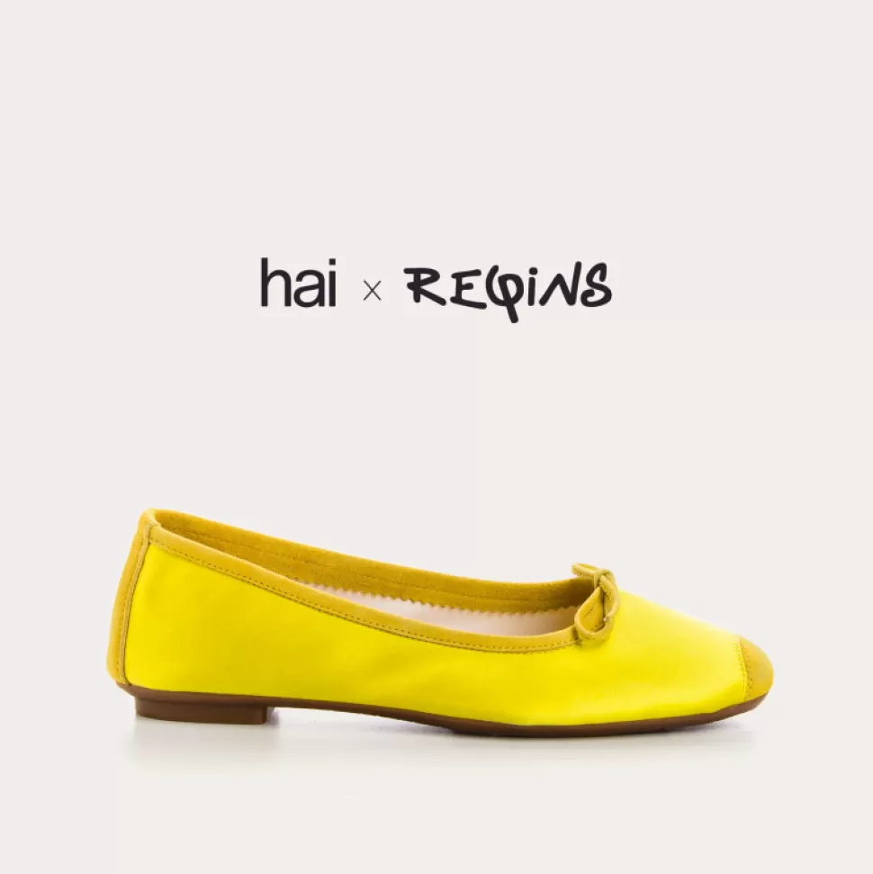Ballerines^Reqins Ballerines Harmony Silk Jaune, Jaune