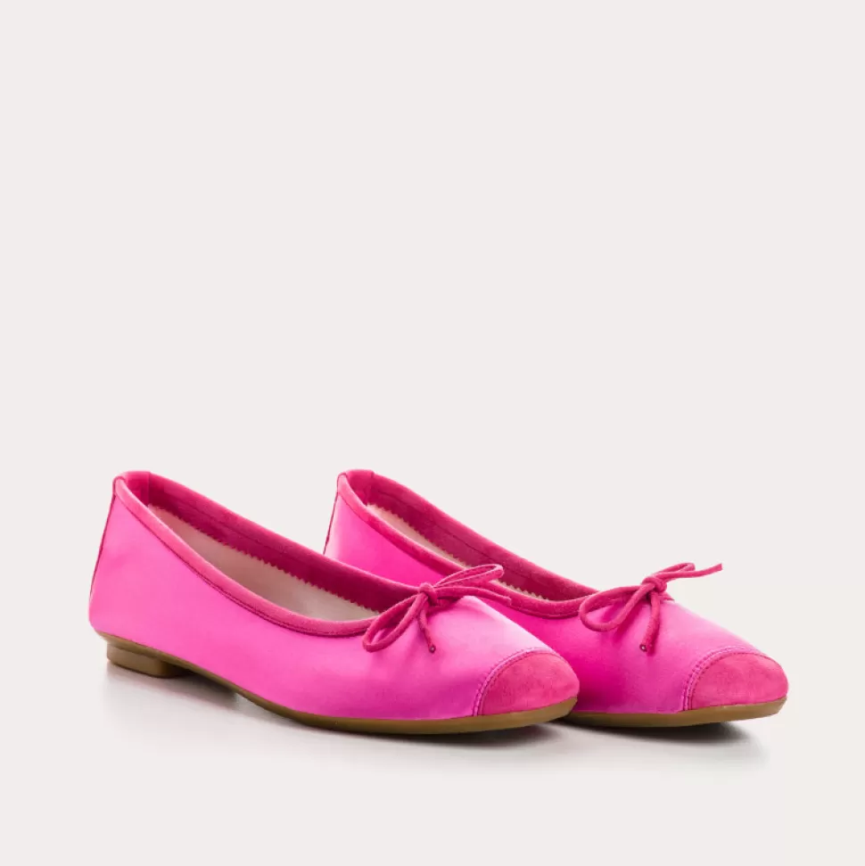 Ballerines^Reqins Ballerines Harmony Silk Fuchsia, Rose
