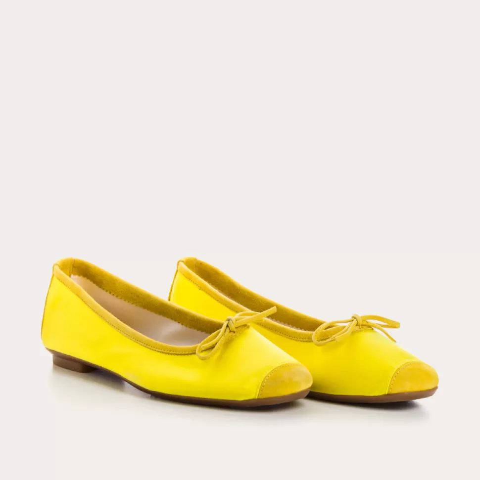 Ballerines^Reqins Ballerines Harmony Silk Jaune, Jaune