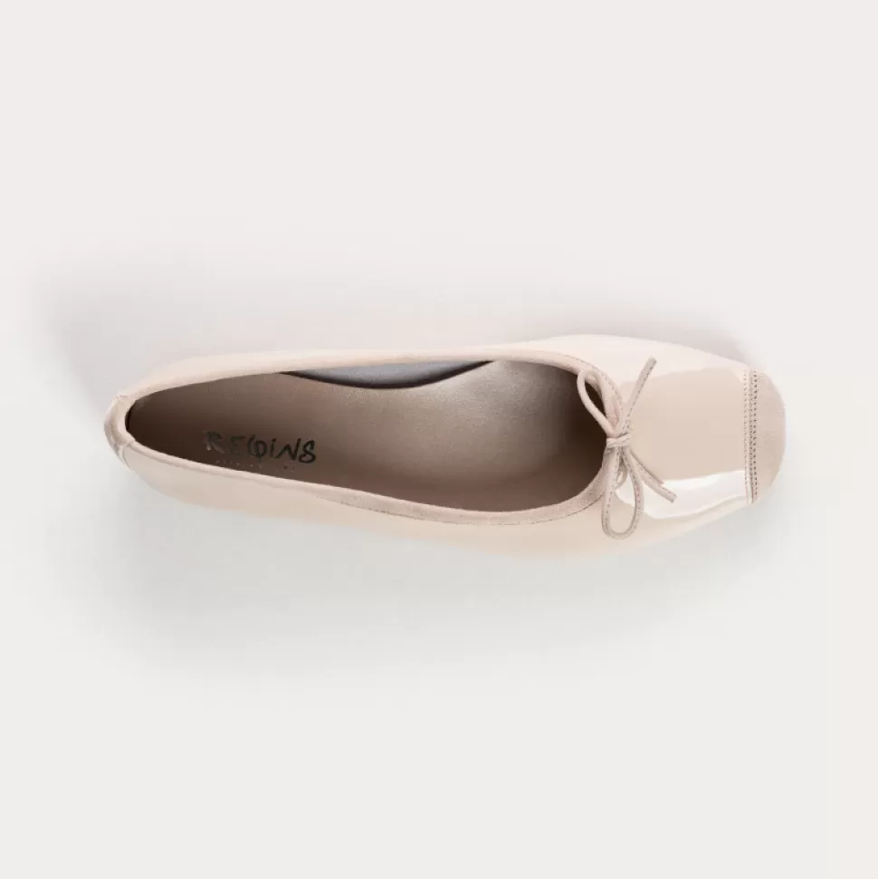 Ballerines^Reqins Ballerines Harmony Vernis/Cuir Velours Ecru