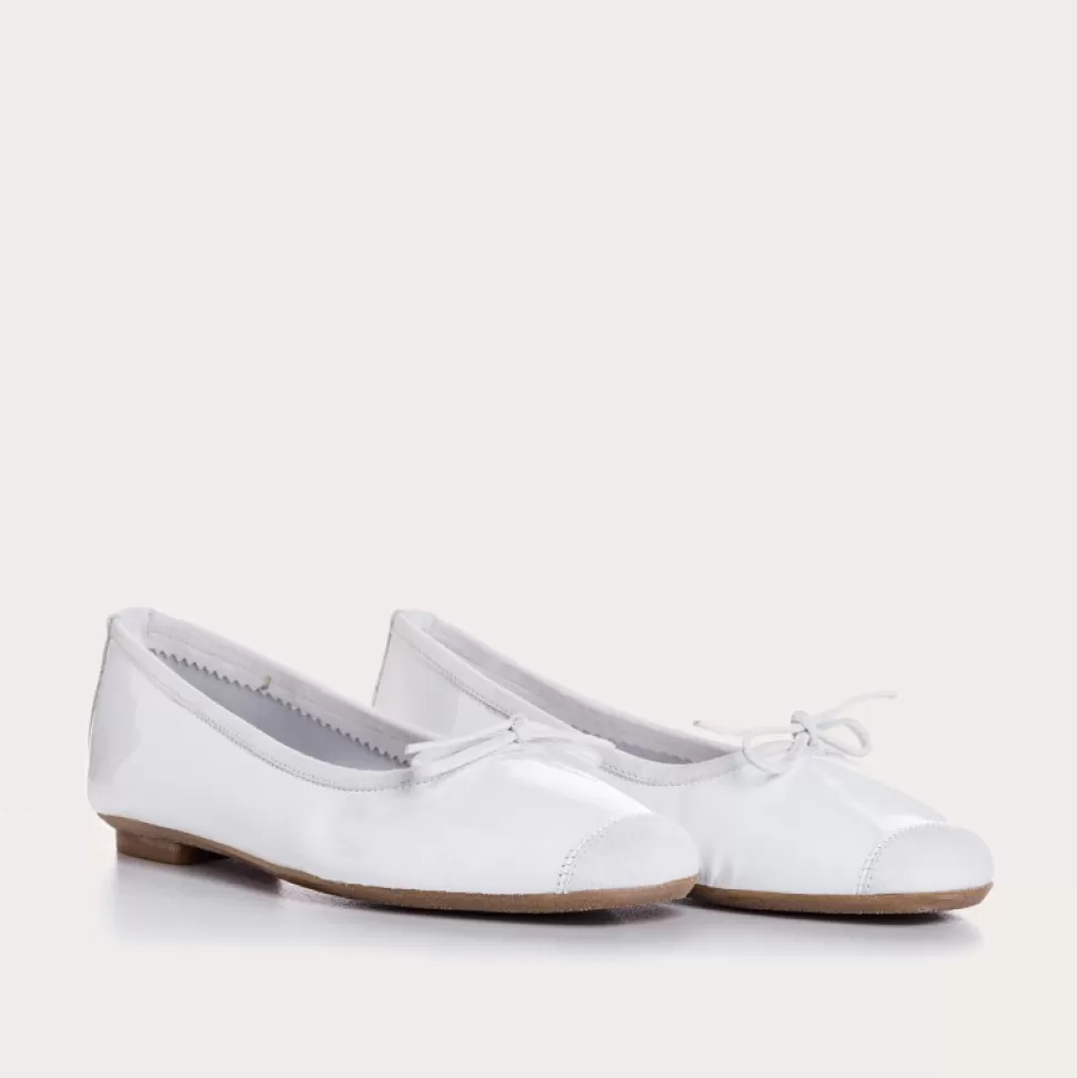 Ballerines^Reqins Ballerines Harmony Vernis/Cuir Velours Cc Blanc, Blanc