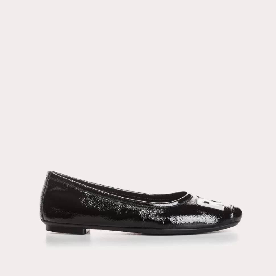 Ballerines^Reqins Ballerines Hava Naplak Noir, Noir/Off White