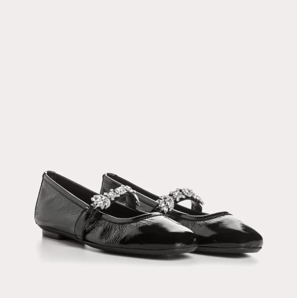Ballerines^Reqins Ballerines Hectorine Naplak Noir, Noir