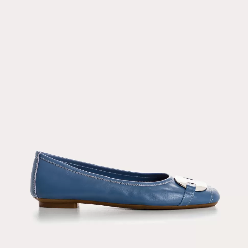 Ballerines^Reqins Ballerines Hermes Cuir Denim