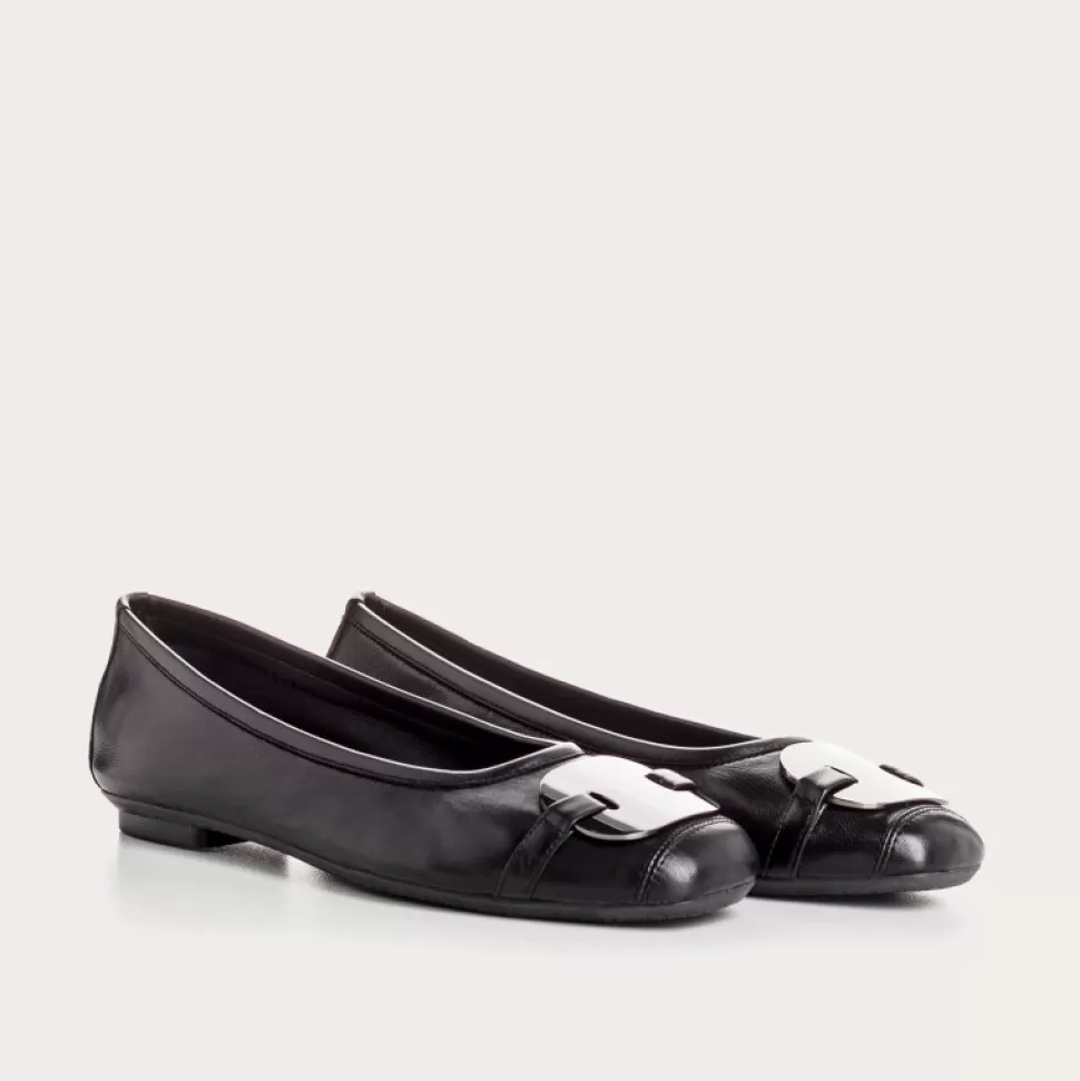 Ballerines^Reqins Ballerines Hermes Cuir Noir