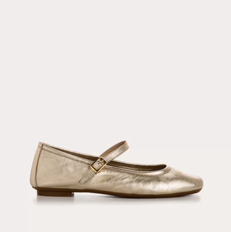 Ballerines^Reqins Ballerines Honor Eclat Metallique, Platine