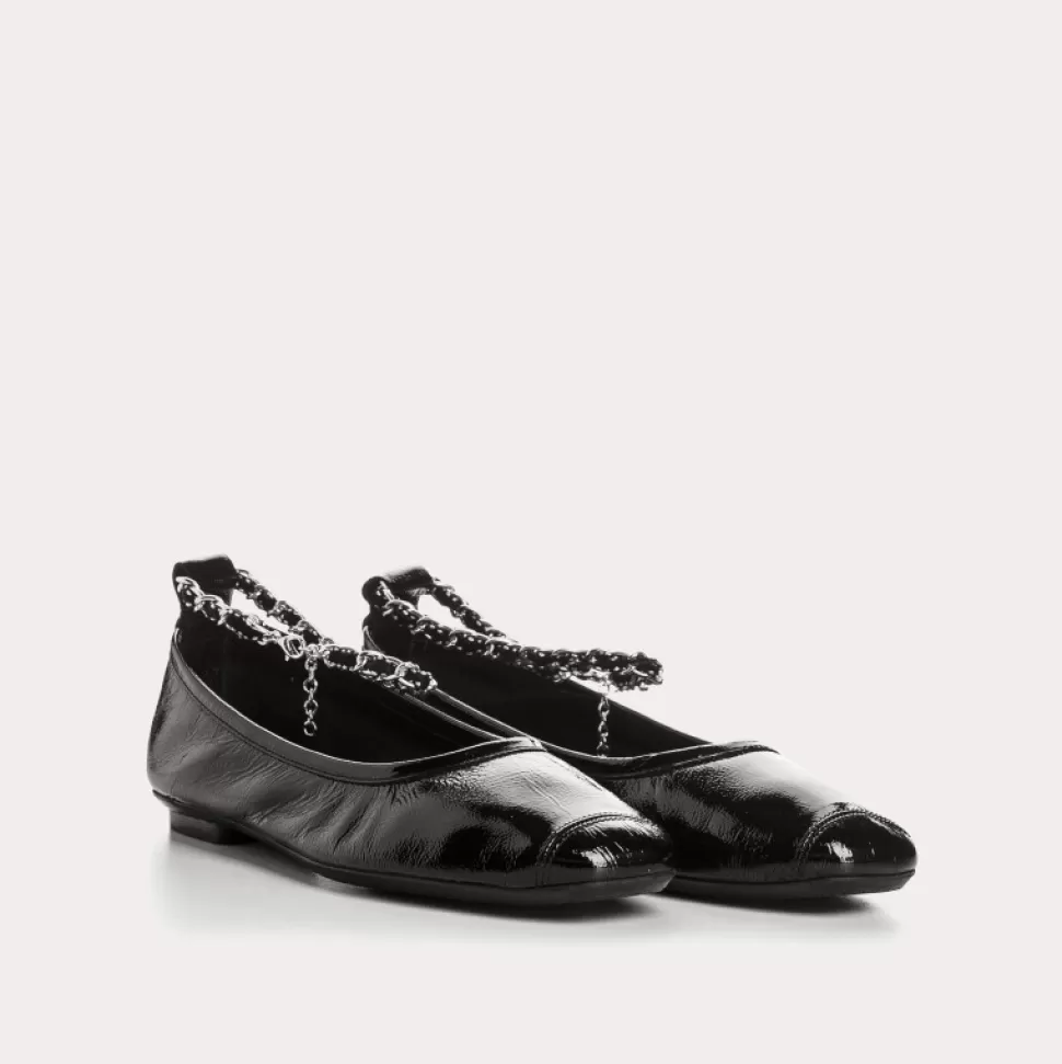 Ballerines^Reqins Ballerines Hyphen Naplak Noir, Noir