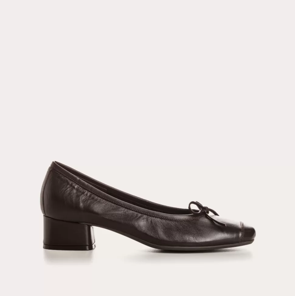 Ballerines^Reqins Ballerines Kyriel Cuir Marron, Marron