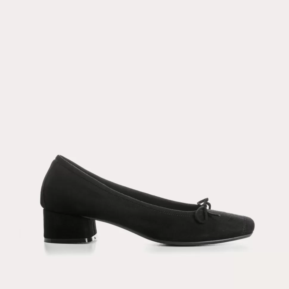 Ballerines^Reqins Ballerines Kyriel Cuir Velours Noir, Noir