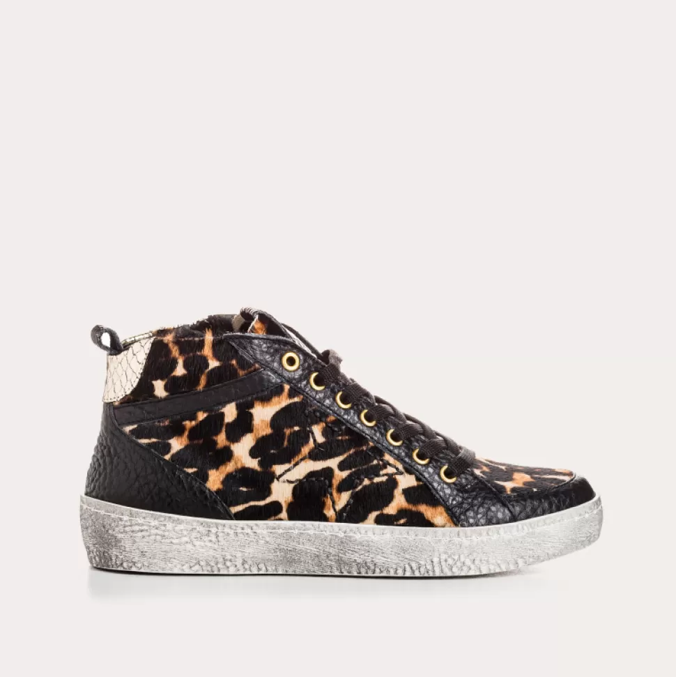 Baskets^Reqins Baskets Break Mix Safari Noir, Animalier