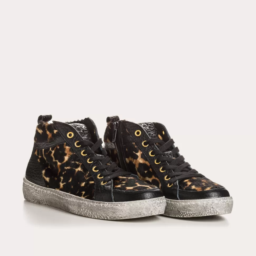 Baskets^Reqins Baskets Break Mix Safari Noir, Animalier