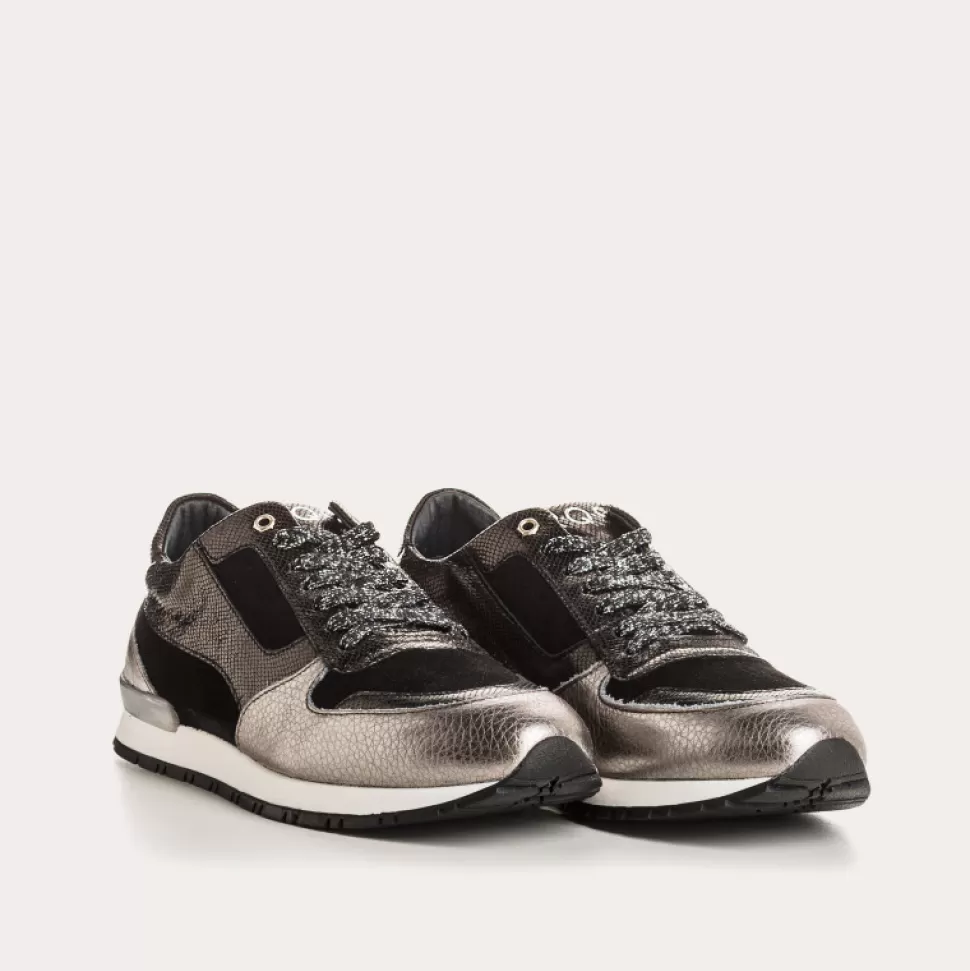 Baskets^Reqins Baskets Electra Mix Geko Met Noir, Noir